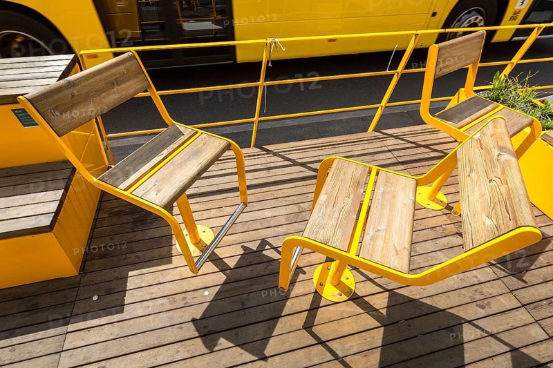DEU Germany Germany Berlin The redesigned Bergmannstrasse with quiet zones and parklets