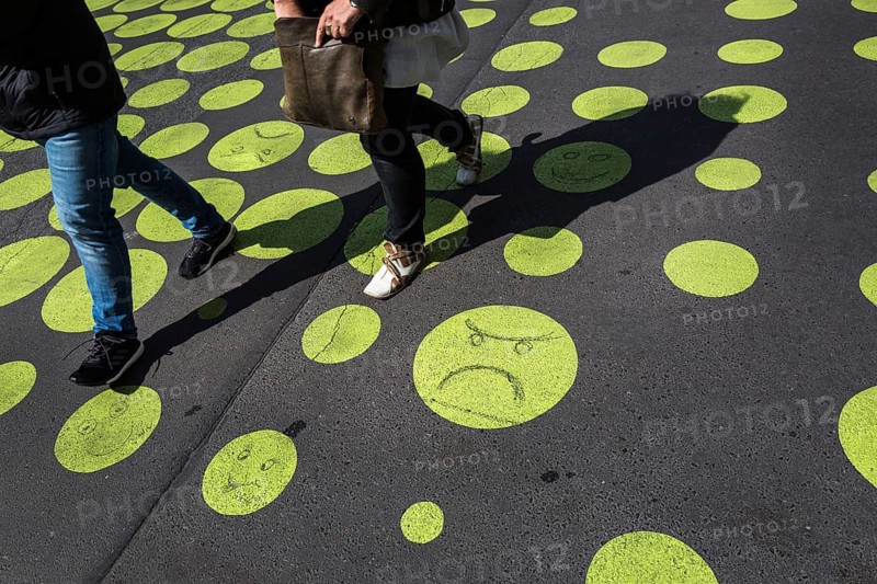 DEU Germany Germany Berlin The redesigned Bergmannstrasse with quiet zones and parklets, redesigned lane markings