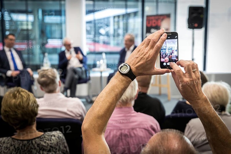 DEU Germany Germany Berlin Book presentation at the SPD Cultural Forum by Munich's former Lord Mayor Christian Ude with the title ' The Alternative or Power at Last Politics' . Audience in the Willy Brandt House
