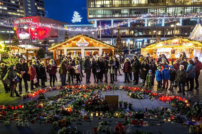 DEU Germany Germany Berlin The newly erected memorial for the victims of a terrorist attack at the Christmas market on Breitscheidtplatz