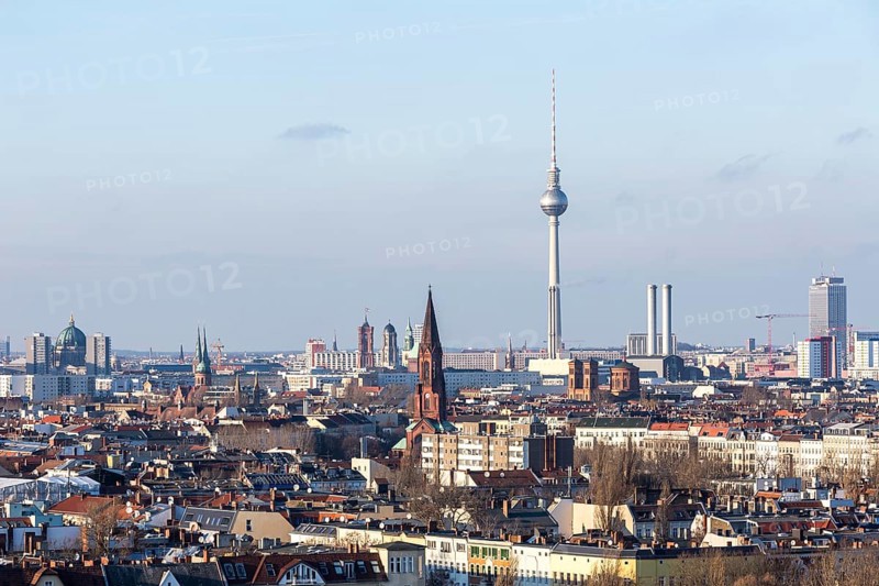 DEU Germany Germany Berlin View of the television tower, Rotes Rathaus and Berlin Cathedral