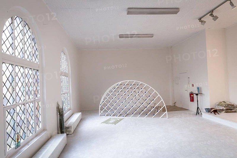 DEU Germany Germany Berlin The head of the Ibn Rushd Goethe Mosque, Christian Hermann, poses in the prayer room. The mosque is located on the premises of the Protestant St John's Church in Moabit