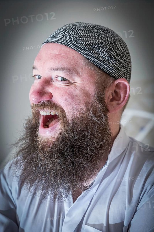 DEU Germany Germany Berlin The head of the Ibn Rushd Goethe Mosque, Christian Hermann, poses in the prayer room. The mosque is located on the premises of the Protestant St John's Church in Moabit