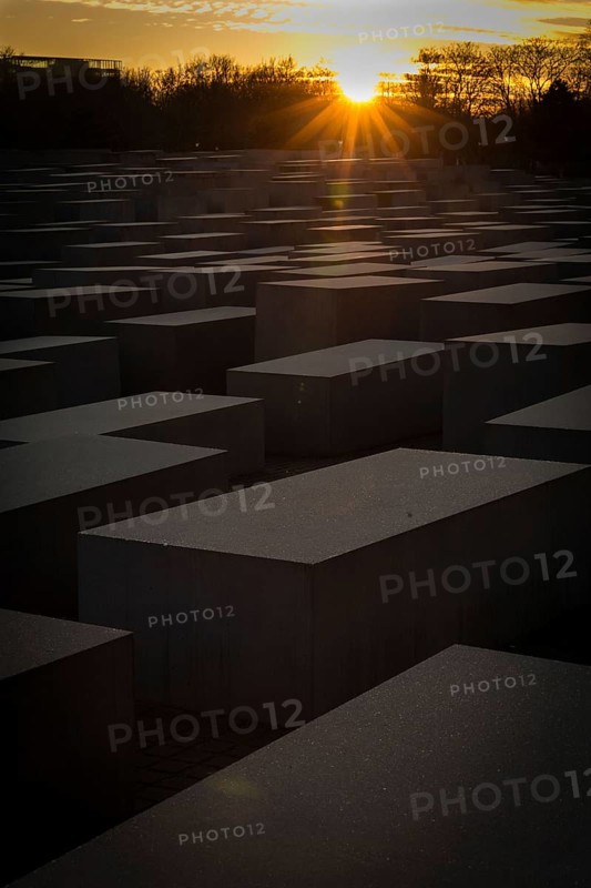 DEU Germany Germany Berlin The Holocaust Memorial as the sun sets