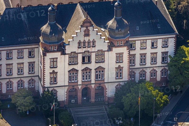 Aerial view, town hall Hamm, former district court building, Hamm, Ruhr area, North Rhine-Westphalia, Germany, DE, Europe, birds-eyes view, aerial photograph, aerial photography, aerial photography, overview, bird's eye view, local elections, city administration Hamm, seat of the Lord Mayor of the City of Hamm, seat of the administration