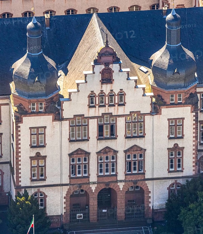 Aerial view, town hall Hamm, former district court building, Hamm, Ruhr area, North Rhine-Westphalia, Germany, DE, Europe, birds-eyes view, aerial photograph, aerial photography, aerial photography, overview, bird's eye view, local elections, city administration Hamm, seat of the Lord Mayor of the City of Hamm, seat of the administration