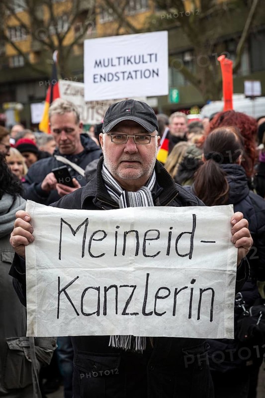 DEU Germany Germany Berlin Demonstration ' March of Women, which was organised by AFD member, Kurdish woman Leyla Bilge. The protest was directed against the sexism of asylum seekers and the German government's immigration policy