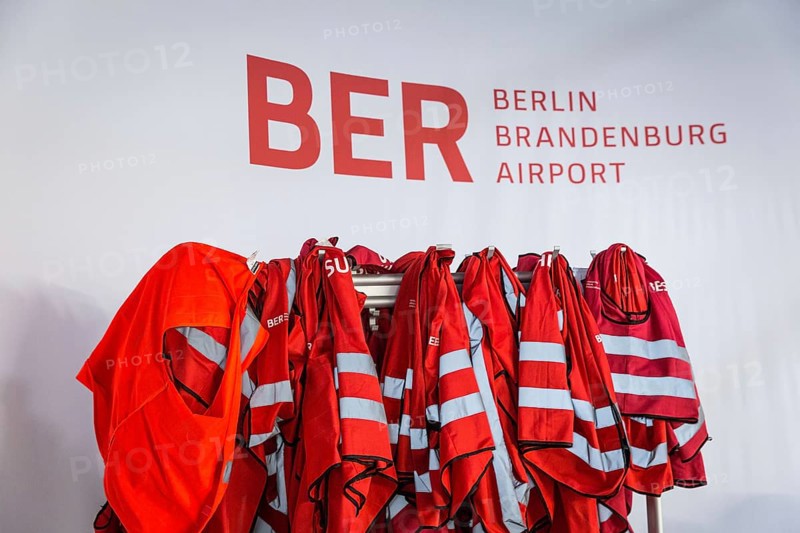 DEU Germany Germany Berlin Views of BER Berlin Brandenburg Airport, scheduled to open in 2020. Abandoned workplace in the dialogue centre