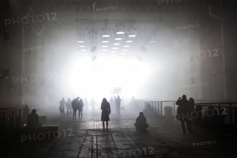 DEU Germany Germany Berlin The light installation SKALAR by Christoph Bauder and Kangding Ray at power plant Berlin