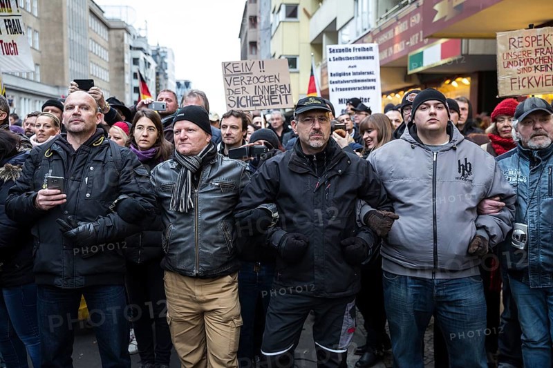 DEU Germany Germany Berlin Demonstration ' March of Women, which was organised by AFD member, the Kurdish woman Leyla Bilge. The protest was directed against the sexism of asylum seekers and the German government's immigration policy. Men's march