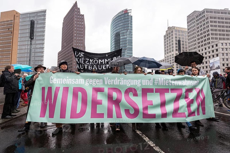 DEU Germany Germany Berlin More than 13, 000 people demonstrated in Berlin city centre on Saturday under the slogan 'Resist rent madness'. Their protest was directed against rent increases, gentrification and speculation