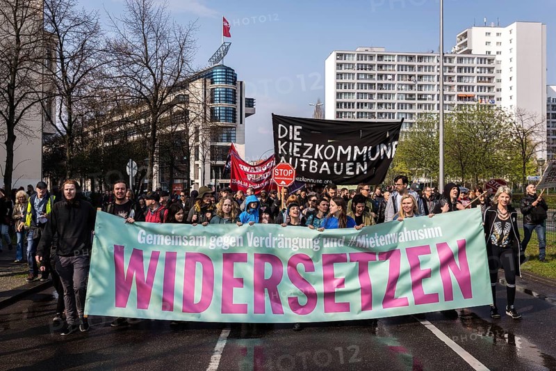 DEU Germany Germany Berlin More than 13, 000 people demonstrated in Berlin city centre on Saturday under the slogan 'Resist rent madness'. Their protest was directed against rent increases, gentrification and speculation