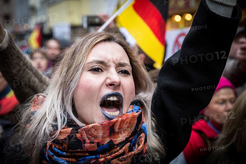 DEU Germany Germany Berlin Demonstration ' March of Women, which was organised by AFD member, Kurdish woman Leyla Bilge. The protest was directed against the sexism of asylum seekers and the German government's immigration policy