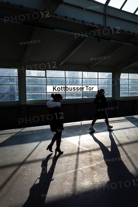 DEU Germany Germany Berlin Light and shadow at Kottbusser Tor underground station