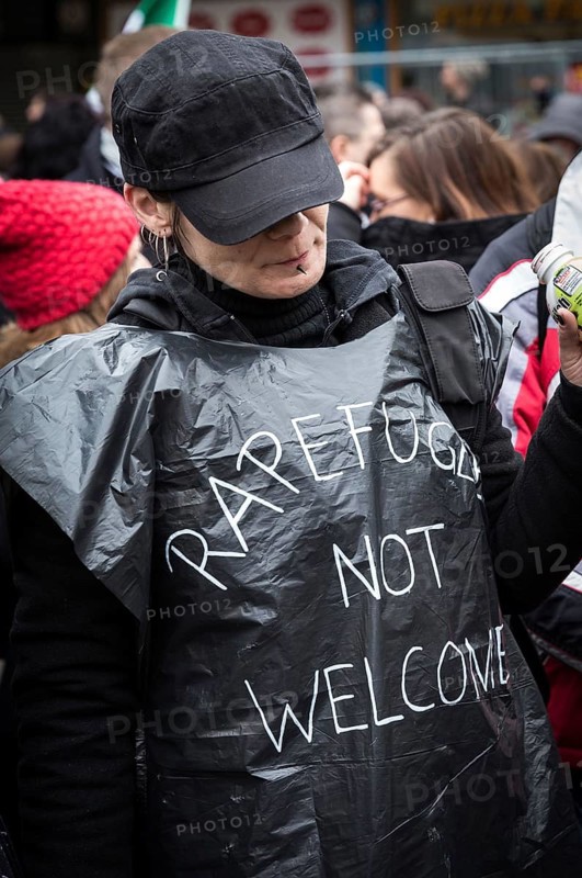 DEU Germany Germany Berlin Demonstration ' March of Women, which was organised by AFD member, Kurdish woman Leyla Bilge. The protest was directed against the sexism of asylum seekers and the German government's immigration policy
