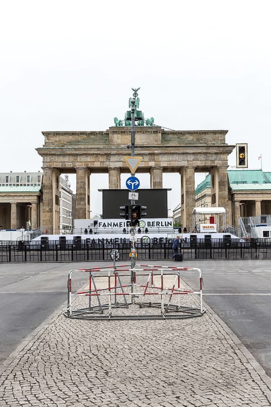 DEU Germany Germany Berlin The 2018 World Cup fan mile in front of the Brandenburg Tor tor