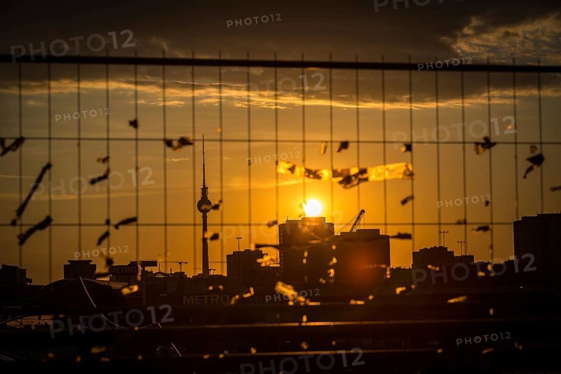 DEU Germany Germany Berlin Sunset on the Warsaw Bridge