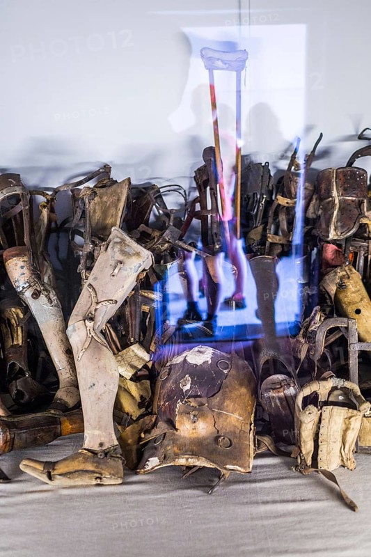 POL Poland Poland Auschwitz Prostheses and walking aids from inmates at the memorial site of the former Auschwitz concentration camp