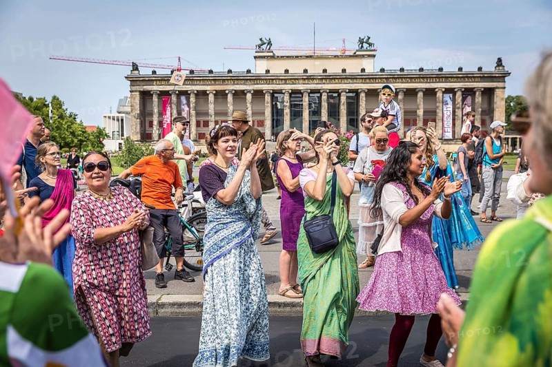 DEU Germany Germany Berlin A rally of the Hare Krishna sect in Mitte