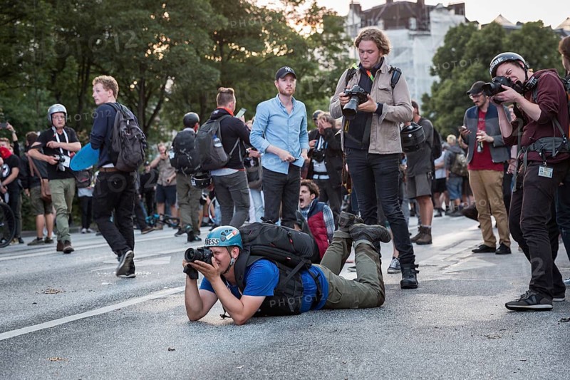 DEU Germany Germany Hamburg Protests in front of and during the 'Welcome to hell' demonstration in the run-up to the G20 summit