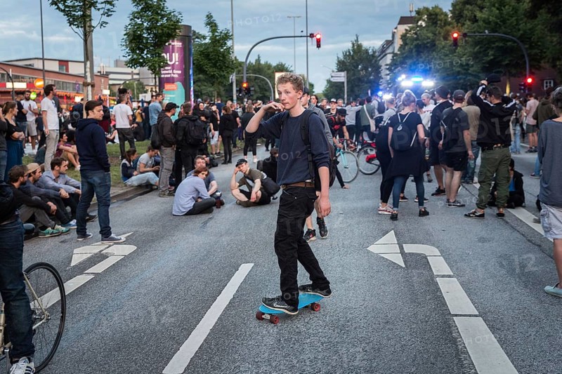 DEU Germany Germany Hamburg Protests in front of and during the 'Welcome to hell' demonstration in the run-up to the G20 summit