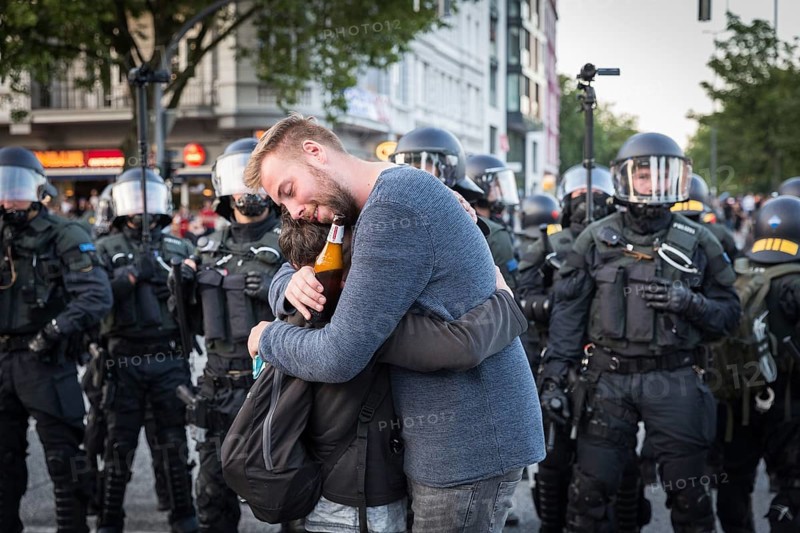 DEU Germany Germany Hamburg Protests in front of and during the 'Welcome to hell' demonstration in the run-up to the G20 summit