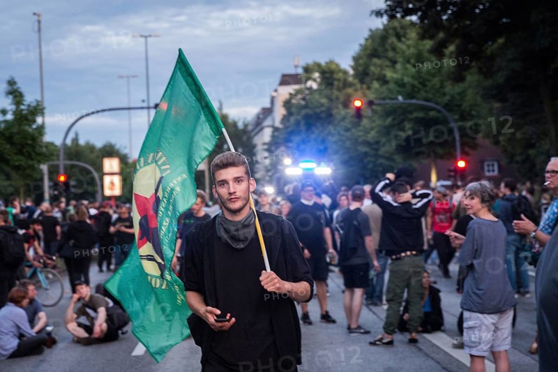 DEU Germany Germany Hamburg Protests in front of and during the 'Welcome to hell' demonstration in the run-up to the G20 summit