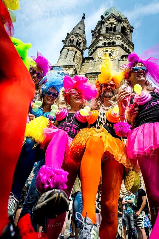 DEU Germany Germany Berlin Christopher Street Day is travelling through the city. Gays, lesbians, transsexuals, intersexuals and straight people celebrate sexual freedom and equality together