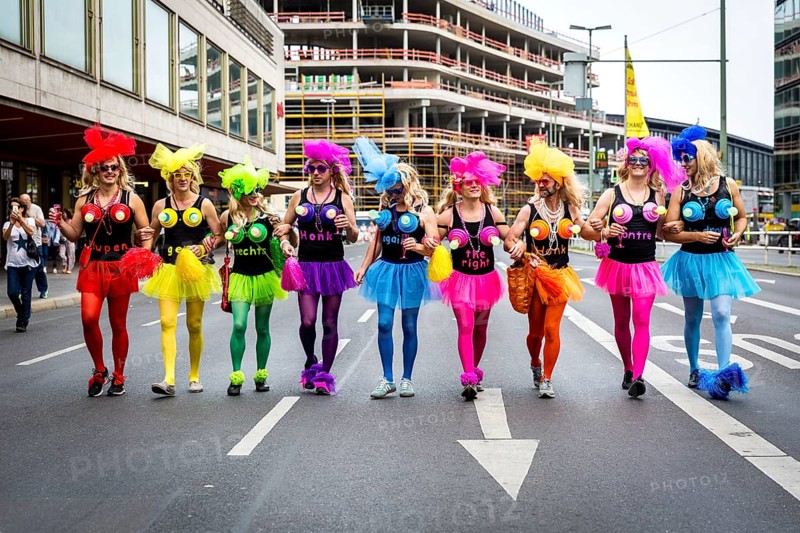DEU Germany Germany Berlin Christopher Street Day is travelling through the city. Gays, lesbians, transsexuals, intersexuals and straight people celebrate sexual freedom and equality together