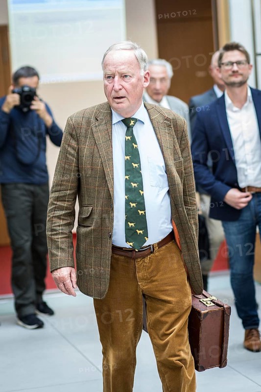 DEU Germany Germany Berlin AFD lead candidate Alexander Gauland after a press conference on asylum and development policy
