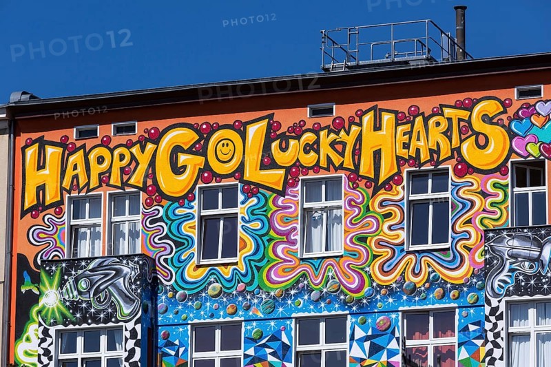 DEU Germany Germany Berlin Façade of the happy go lucky hotel on Stuttgarter Platz