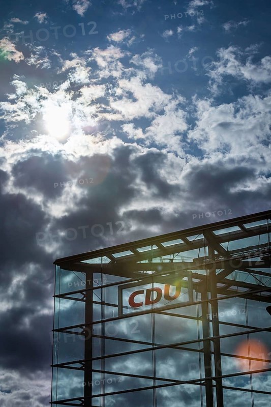 DEU Germany Germany Berlin The CDU party headquarters in the backlight