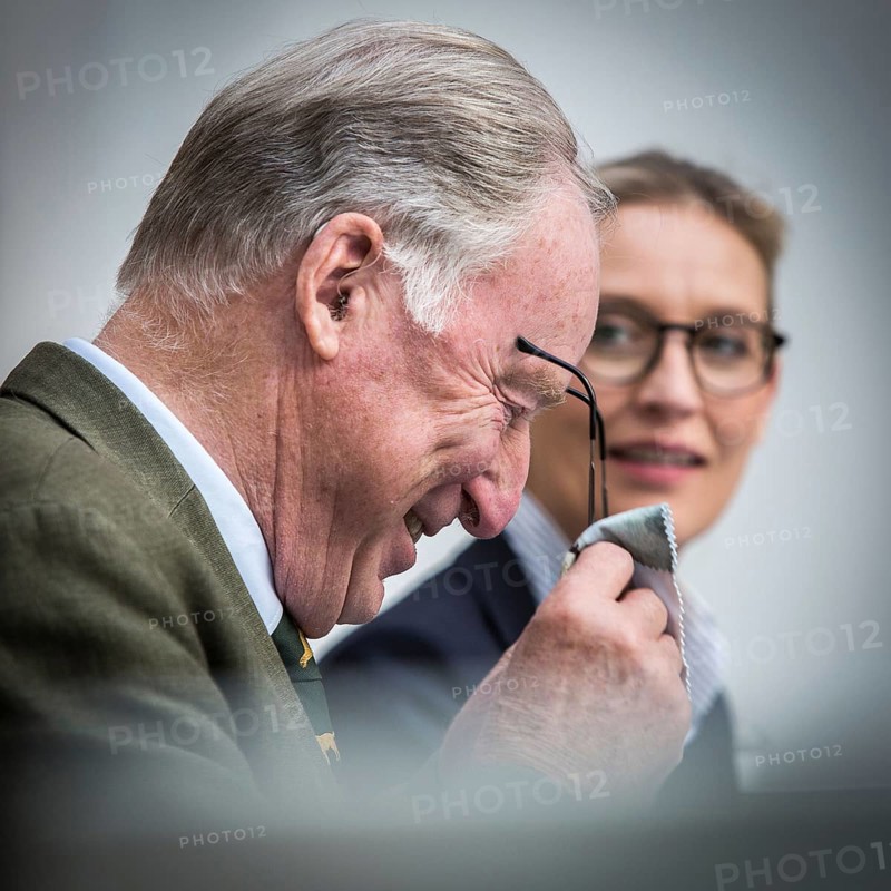 DEU Germany Germany Berlin AFD press conference on environmental policy with Alexander Gauland and Alice Weidel