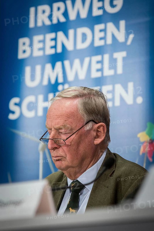 DEU Germany Germany Berlin AFD press conference on environmental policy with Alexander Gauland and Alice Weidel