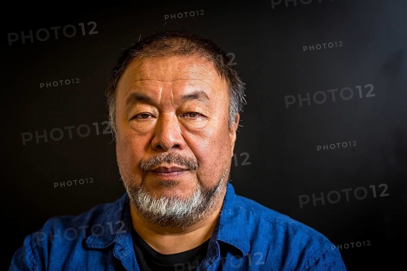 DEU Germany Germany Berlin The Chinese artist Ai Weiwei in his studio in the vaulted cellar of the Pfefferberg in the centre of Berlin