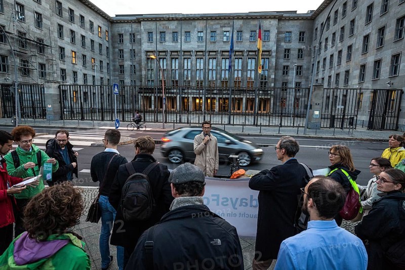 DEU Germany Germany Berlin Around 25 participants organise the second rally of the tuesdaysfortaxes movement in front of the Ministry of Finance on Tuesday