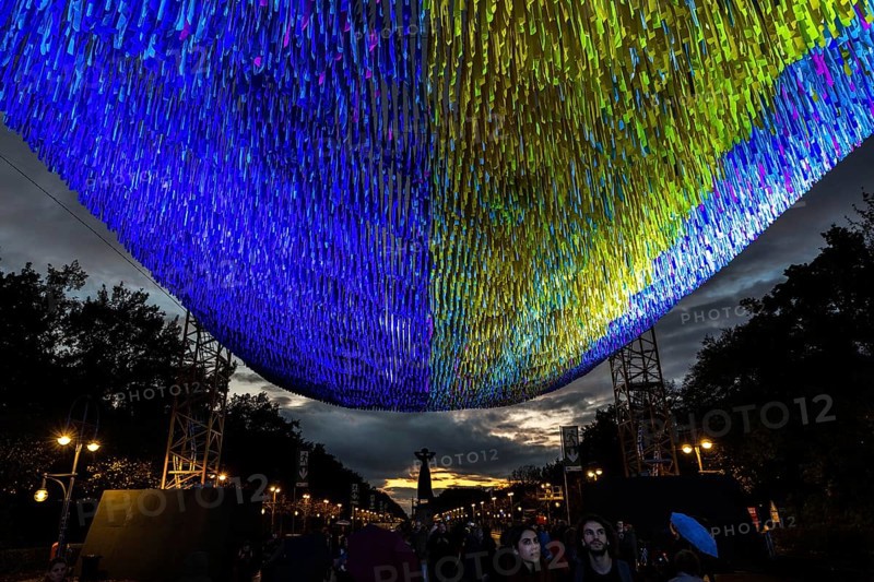 DEU Germany Germany Berlin Light projections and art installations to mark the 30th anniversary of the fall of the Berlin Wall on 9 Nov. 1989