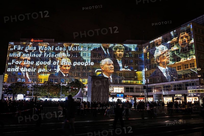 DEU Germany Germany Berlin Light projections and art installations to mark the 30th anniversary of the fall of the Berlin Wall on 9 Nov. 1989
