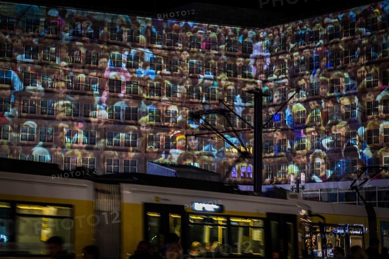 DEU Germany Germany Berlin Light projections and art installations to mark the 30th anniversary of the fall of the Berlin Wall on 9 Nov. 1989