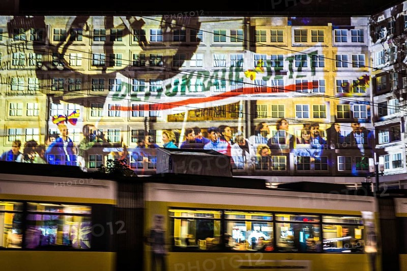 DEU Germany Germany Berlin Light projections and art installations to mark the 30th anniversary of the fall of the Berlin Wall on 9 Nov. 1989