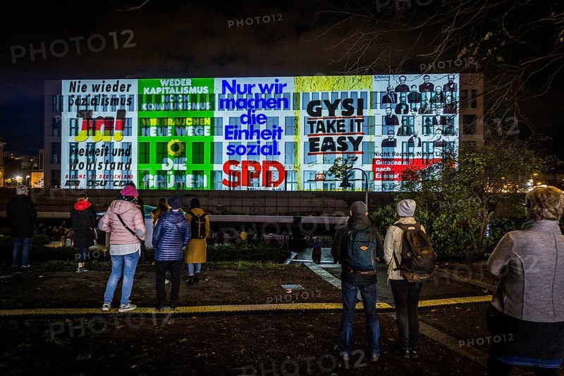 DEU Germany Germany Berlin Light projections and art installations to mark the 30th anniversary of the fall of the Berlin Wall on 9 Nov. 1989