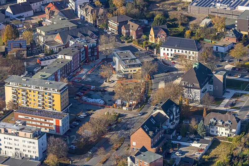 Aerial view, Heessener Markt, Bürgeramt Heessen, &lt, amtsstraße, Heessen, Hamm, Ruhr area, North Rhine-Westphalia, Germany, DE, Europe, birds-eyes view, aerial photograph, aerial photography, aerial photography, overview, overview, bird's eye view