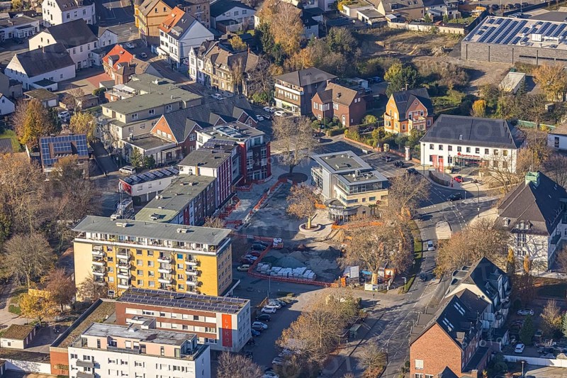 Aerial view, Heessener Markt, Bürgeramt Heessen, &lt, amtsstraße, Heessen, Hamm, Ruhr area, North Rhine-Westphalia, Germany, DE, Europe, birds-eyes view, aerial photograph, aerial photography, aerial photography, overview, overview, bird's eye view