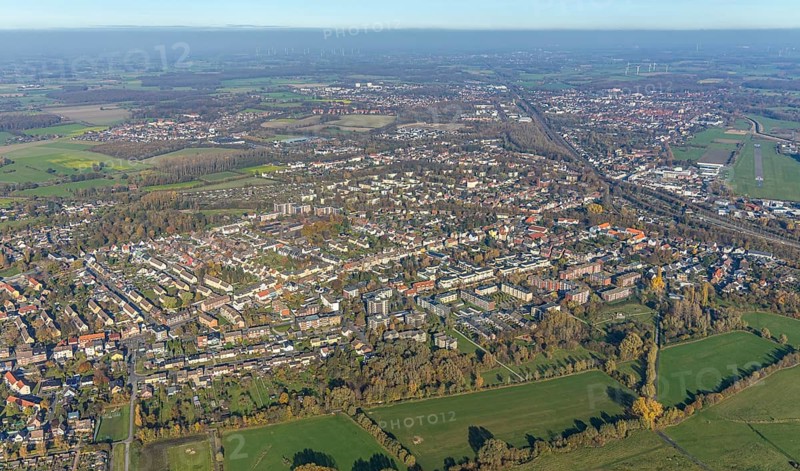 Aerial photo, Hammer Norden, Bockum-Hövel, Nordenstiftsweg, Bockumer Weg, Hamm, Ruhr area, North Rhine-Westphalia, Germany, DE, Europe, birds-eyes view, aerial view, aerial photography, aerial photography, overview, overview, bird's eye view