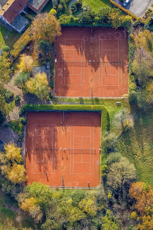 Aerial view, tennis courts Weingarten, Rhynern, Hamm, Ruhr area, North Rhine-Westphalia, Germany, DE, Europe, aerial view, aerial photography, aerial photography, sports, tennis, tennis facility, tennis courts, tennis club, overview, bird's-eye view, overview