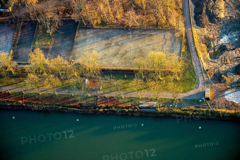 Aerial view, Datteln-Hamm canal, new Ahsedüker, Ahse, sheet pile wall, canal construction site, Hamm, Ruhr area, North Rhine-Westphalia, Germany, DE, Europe, birds-eyes view, aerial photograph, aerial photography, aerial photography, overview, bird's eye view