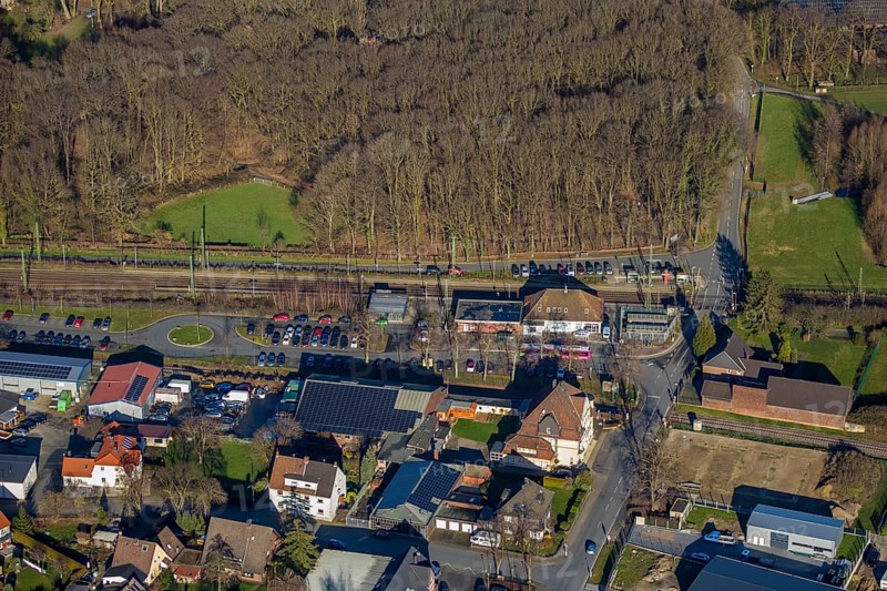 Aerial view, Hamm-Bockum-Hövel railway station, Hamm, Ruhr area, North Rhine-Westphalia, Germany, railway tracks, railway station, DE, Deutsche Bahn AG, Europe, aerial view, aerial photography, aerial photography, overview, bird's eye view, birds-eyes view, overview