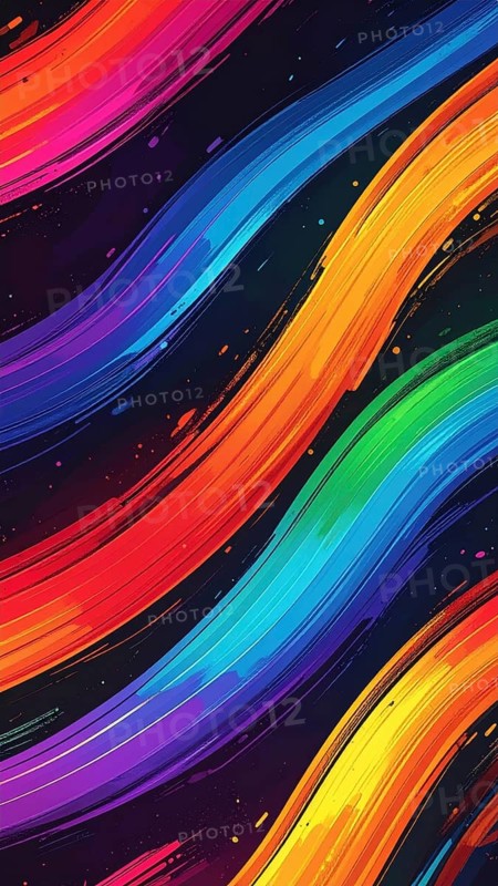Abstract digital art featuring vibrant, intersecting neon lines creating a geometric pattern, Intersecting neon lines form a vibrant abstract geometric grid against a black background, Seamless looping illustration, colorful diagonal lines, creating a modern dynamic template background, vibrant colored lines and geometric forms for business or technology wallpaper, AI generated