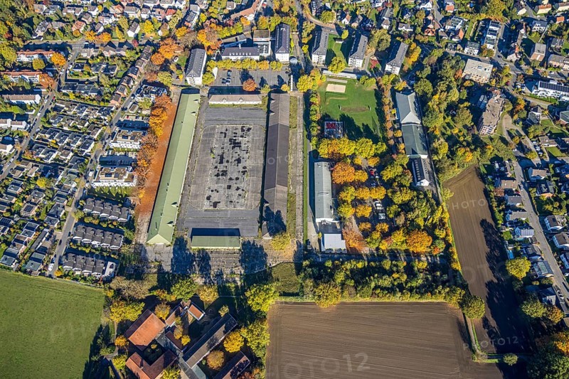 Aerial photo, Hamm Federal Administration Office and Main Customs Office, Central Accommodation Facility for Refugees (ZÜ), Sankt-Georgs-Platz, Uentrop, Hamm, Ruhr area, North Rhine-Westphalia, Germany, DE, Europe, aerial photography, overview, birds-eyes view, overview