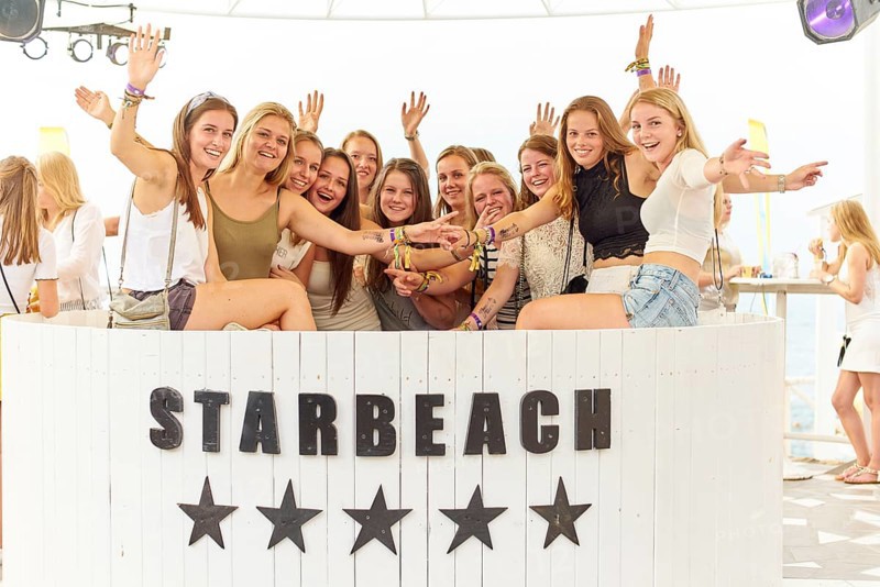 EDITORIAL and NEWS ONLY, festival event party guests at Starbeach events festival Hersonissos, Crete, Greece, on 17. July 2017